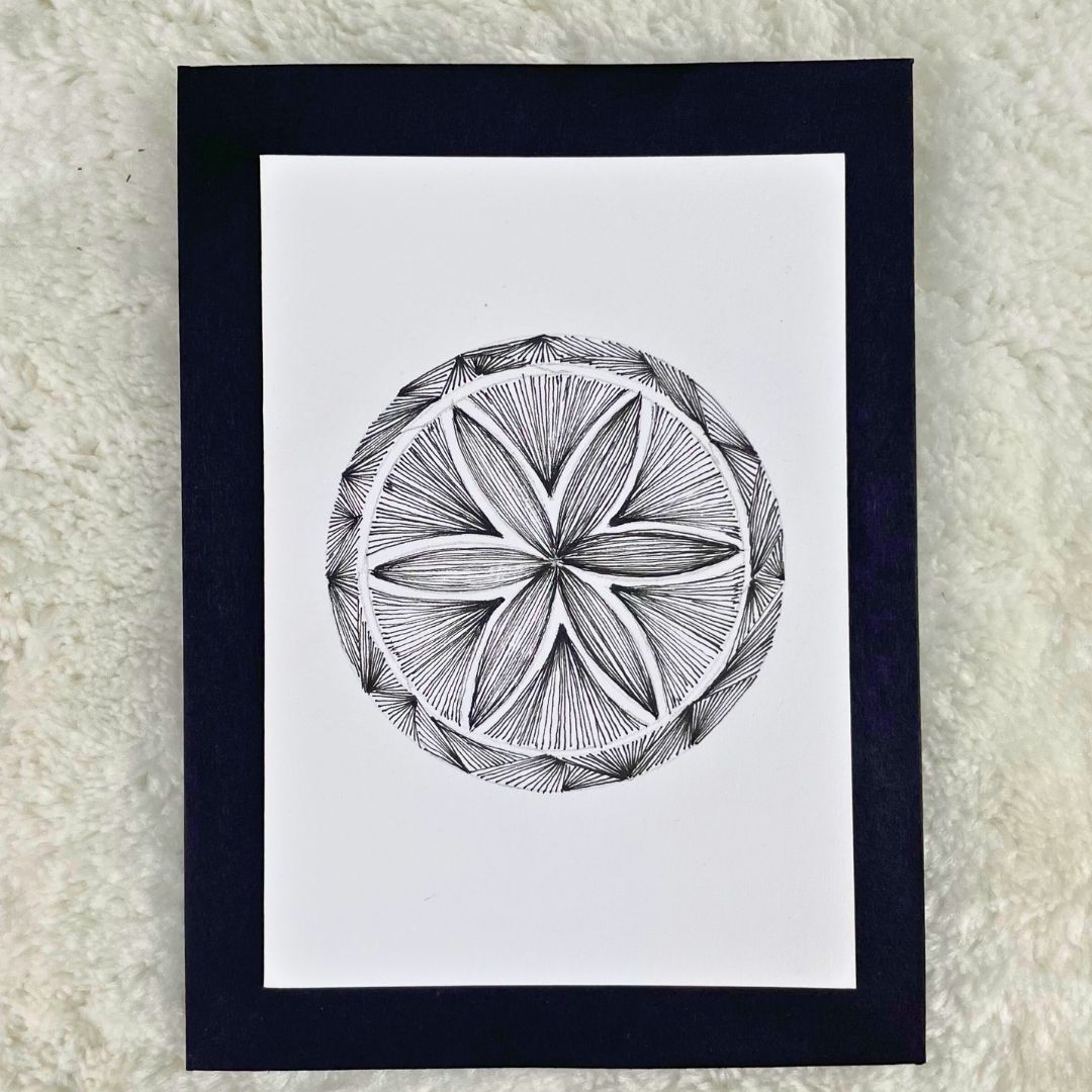 Abstract Zen Mandala Card