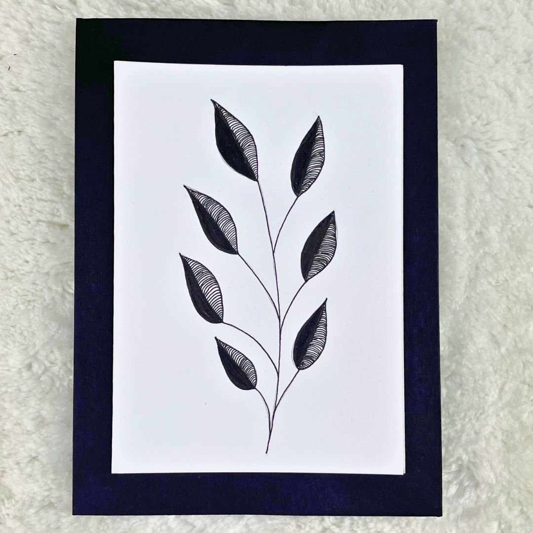 Minimalist Leaf String Card