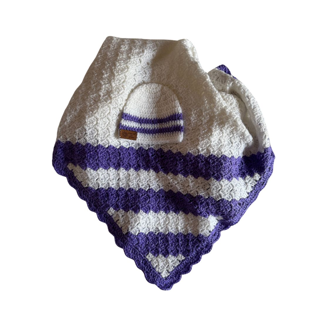 Regal Chevron Crochet Baby Blanket