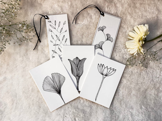 Black & White Floral Collection - Small