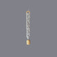 Light grey macrame wall hanging with a swiss bell 