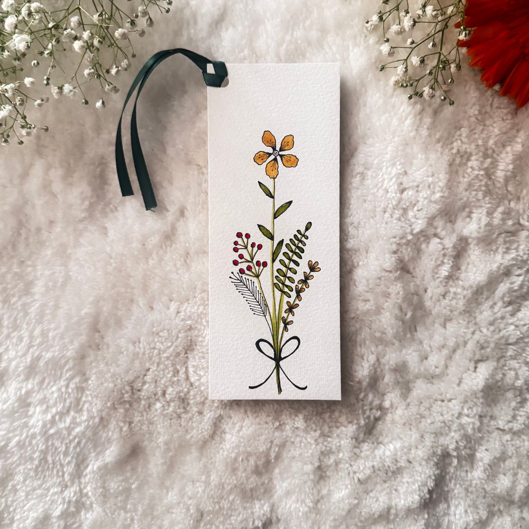 Watercolor Handmade Floral Bookmarks