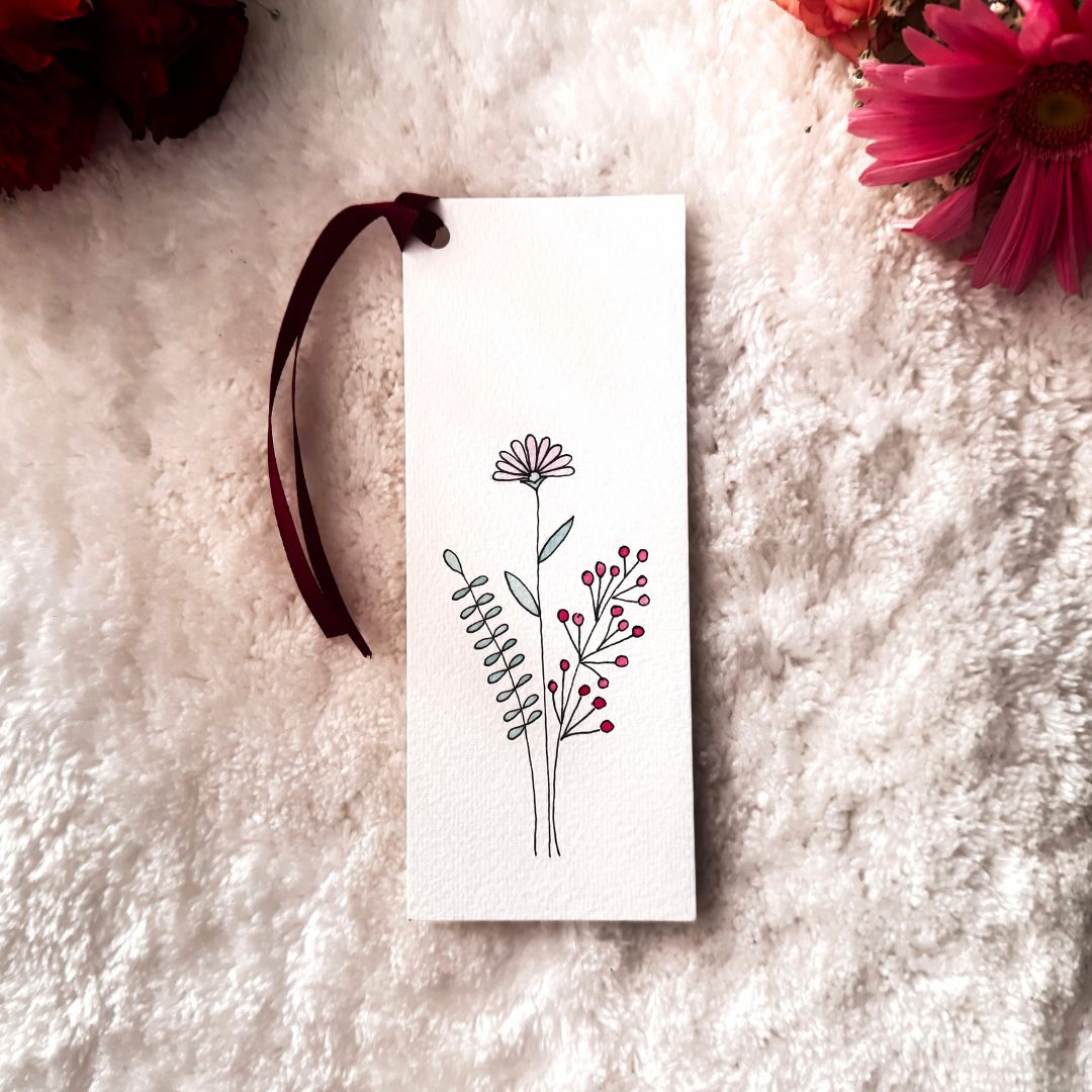 Watercolor Handmade Floral Bookmarks