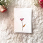 Single Flower Watercolor Handmade Greeting Card