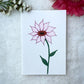 Single Flower Watercolor Handmade Greeting Card