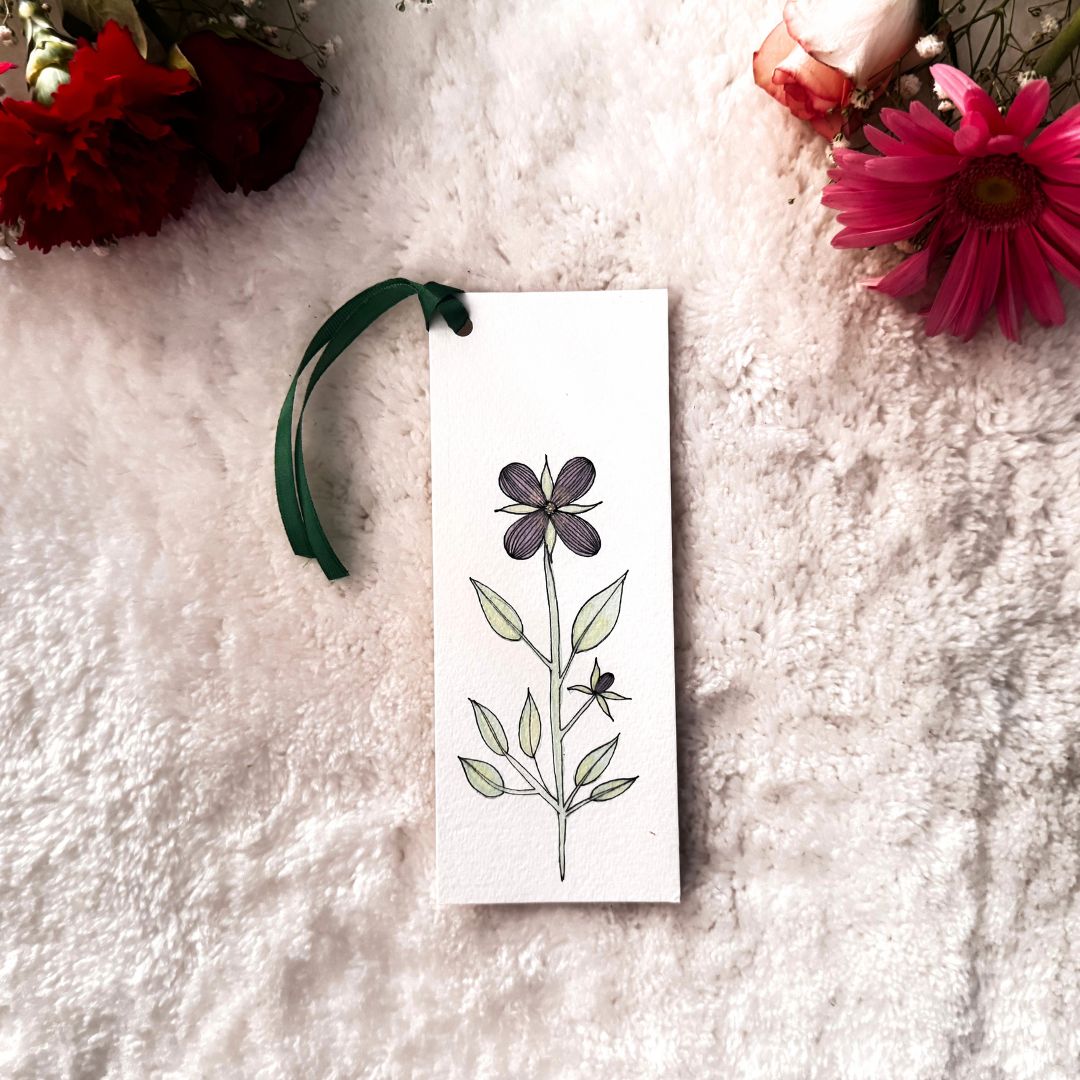 Watercolor Handmade Floral Bookmarks
